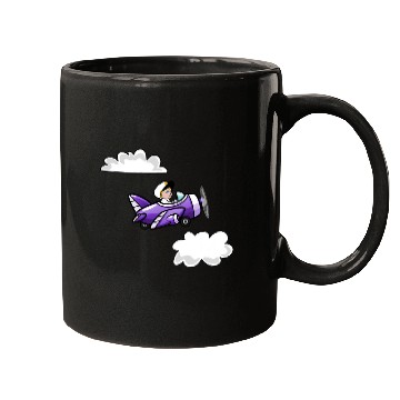 Discover Funny Violin Violet the Baby Pilot Mugs