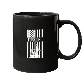 Discover Forklift Operator American Flag Forklift Driver Mugs