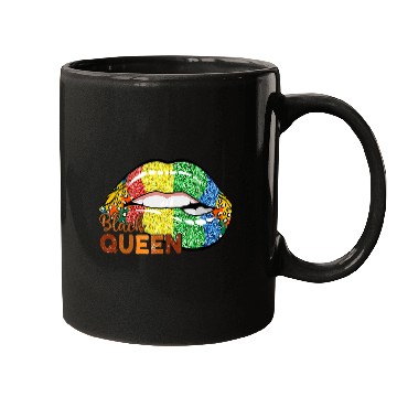 Discover Black Queen Melanin Lips African Leopard Pride Black History Mugs