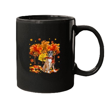 Discover Boxer Pet Its Fall Yall Cute Boxer Autumn Tree Fall Leaves 2 Mugs