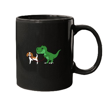 Discover Cavalier Pet Dinosaur Dino TRex Cavalier King Charles Spaniel Mugs