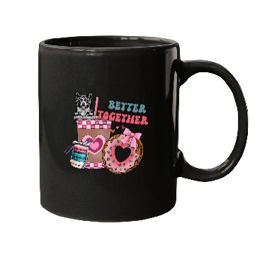 Discover Akita Pet Better Together Groovy Retro Valentines Day Dog Mugs