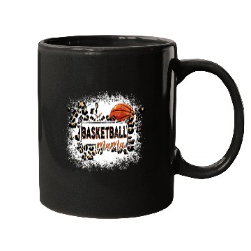 Discover Funny Basketball Mama leopard bleached basketball game day Mugs