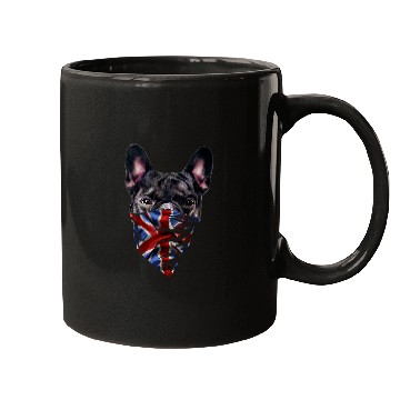 Discover French Bulldog Pet T French Bull Dog Wearing Union Jack Bandana British Mugs