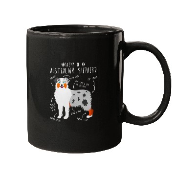 Discover Australian Shepherd Pet Anatomy Cute Funny Pet Aussie Dog Mom Mugs