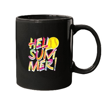 Discover Softball Gift Hello Summer Fastpitch SlowPitch Mugs