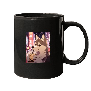 Discover Husky Pet Boba Bubble Tea Funny Dog Japan Mugs