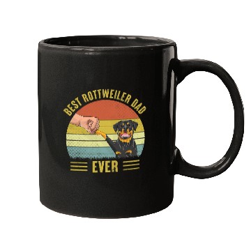 Discover Rottweiler Pet Mens  Rottweiler Dad Ever Fist Bump Rottie Dog Fathers Day Mugs