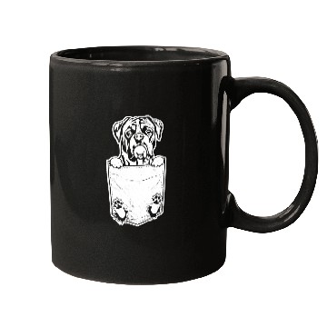 Discover Boxer Pet RIPPED IN POCKET Mugs