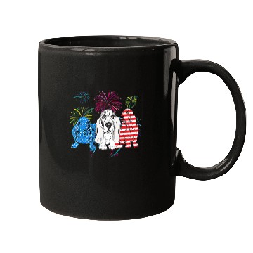 Discover Basset Hound Pet American Flag 4th Of July Independence Day Mugs