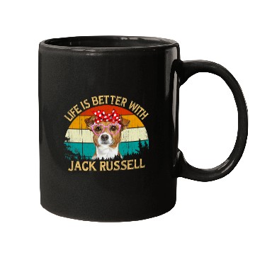 Discover Jack Russell Pet vintages Retro Style Life is better with Jack Russel Terrie Mugs