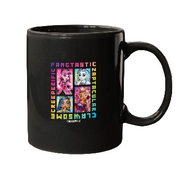 Discover Kids Monster High Student Rainbow Grid Mugs