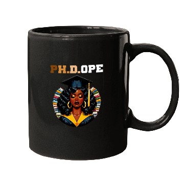 Discover PHDOPE PhD Doctorate Student Graduation Black Queen 2024 Mugs