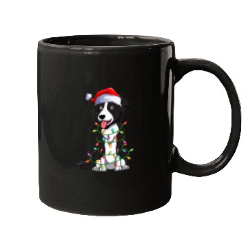 Discover Border Collie Pet Lover xmass Santa Border Collie Christmas Mugs