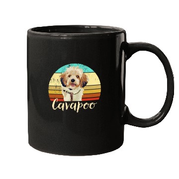 Discover Cavapoo Pet Cute Cavapoo Dog Mom Dad Vintage Pet Owner Graphic 327 Mugs
