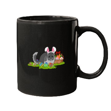 Discover Chinchilla Mammal Easter Egg Hunting Bunny Chinchilla Easter Sunday Mugs