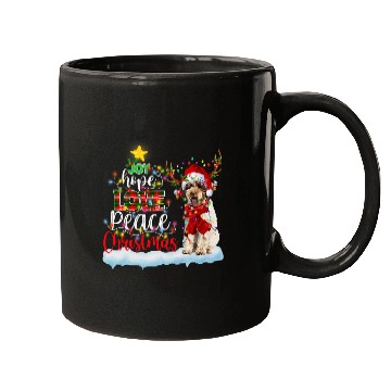 Discover Lagotto Romagnolo Pet Santa Hat Reindeer Costume Christmas Light Mugs