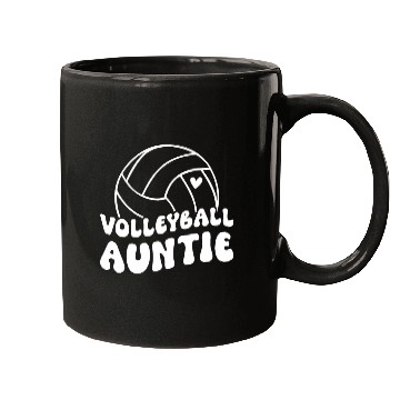 Discover Sport Volleyball Auntie Groovy Volleyball Aunt Mugs