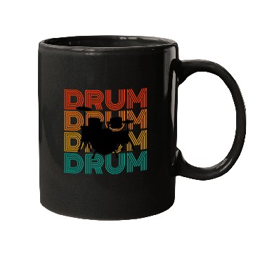 Discover Funny Drummer Retro Graphic Drums Band Member Rock Music Drumming 32 68 Mugs