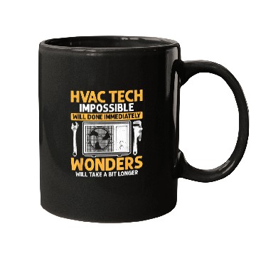 Discover HVAC Tech Impossible Will Done Installer Technician Mugs