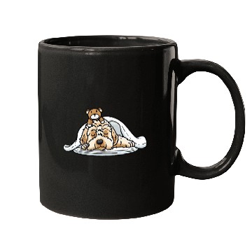 Discover Labradoodle Pet Dog With Stuffed Animal Sleeping Napping Mugs
