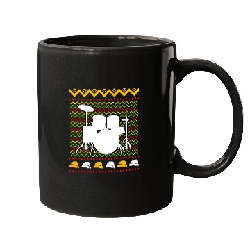 Discover Funny Drummer Music Teacher Ugly Christmas Mugs