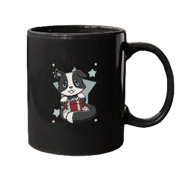 Discover Border Collie Pet With Present An Cute Santa Dog For Christmas Mugs