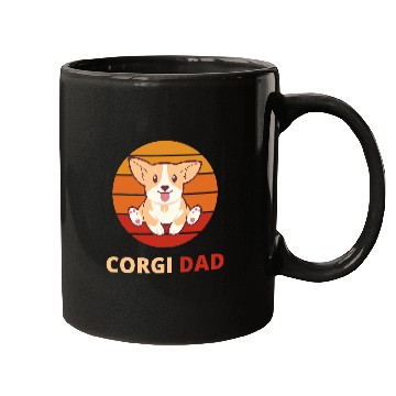 Discover Corgi Pet Dad For Corgi Lovers Retro Sun Mugs
