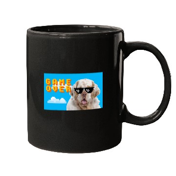 Discover Clumber Spaniel Pet 8Bit Game Over Mugs