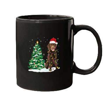Discover Labrador Pet chocolate labrador Christmas Lights Decor xmass Tree Mugs