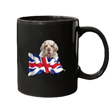 Discover Clumber Spaniel Pet Union Jack Flag Dog Mugs