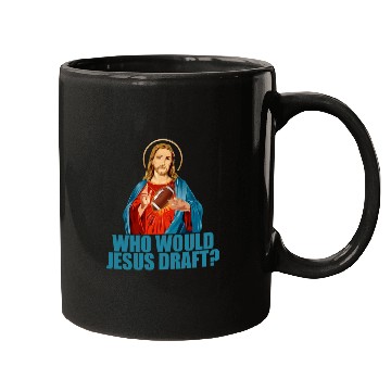 Discover Sport American Football Who Would Jesus Draft Funny Football Fantasy Football Mugs