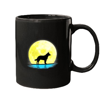 Discover Australian Cattle Pet Dog Lovers Full Moon Light Mugs