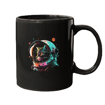 Discover Astronaut Cat Or Funny Space Cat On Galaxy Kitty Cat Lover Mugs