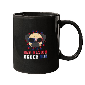 Discover Pug Pet 2One Nation Under Dog 4th Of July Mugs