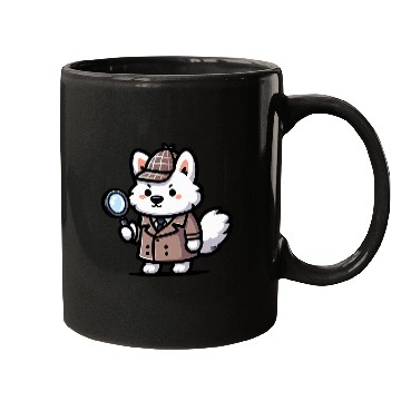 Discover Samoyed Detective Funny Dog Mystery 1 Mugs