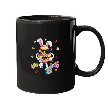 Discover Sport Baseball Funny Easter Egg Playing Baseball Bunny Ears Easter Day Mugs