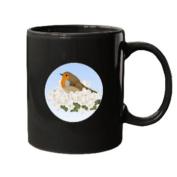 Discover Robin Bird Birdlover Birdwatcher Biologist Ornithologist Mugs