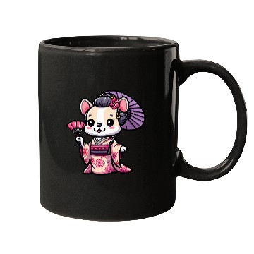 Discover French Bulldog Pet Cream French Bulldog Kimono Funny Dog Geisha Mugs