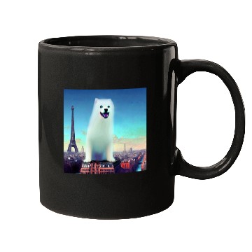 Discover Pomeranian Pet Eiffel Tower France Paris Men Women Mugs