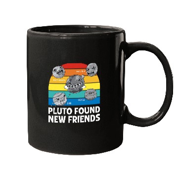 Discover Pluto Found New Friends Pluto Lover Astronomer 2 Mugs