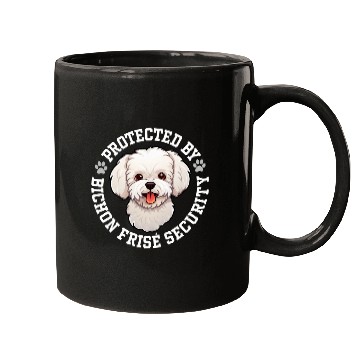 Discover Bichon Pet Protected by Bichon Frise Security Mugs