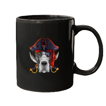 Discover Great Dane Pet Pirate Great Dane Jolly Roger Halloween Costume Crossbones Mugs