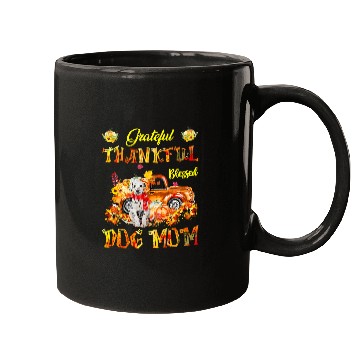 Discover Dalmatian Pet Pumpkin Thankful Grateful Blessed Dog Mom Mugs