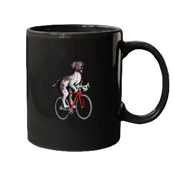 Discover German Shorthaired Pet Riding Bicycle Mugs