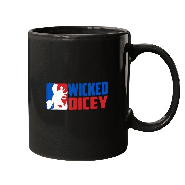 Discover Sport Baseball Wicked Dicey Baseball Logo Style Mugs
