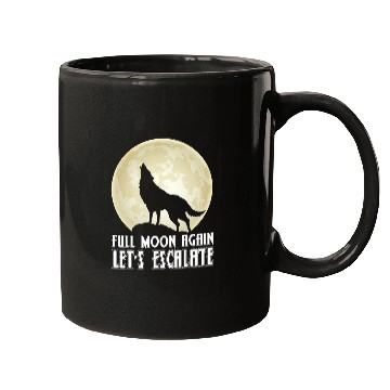 Discover Coyote Mammal Full moon wolfs lets howl and escalate Mugs