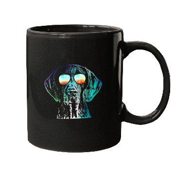 Discover German Shorthaired Pet Rowdy German Shorthaired Pointer Neon Mugs