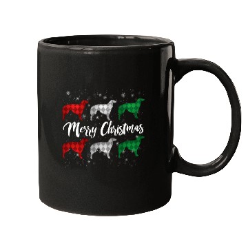 Discover Borzoi Pet Merry Christmas Argyle Mugs