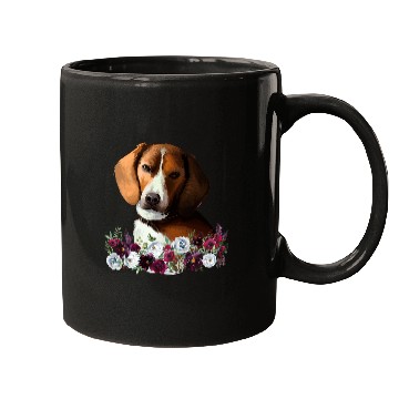 Discover Foxhound Pet Dog Floral Mugs